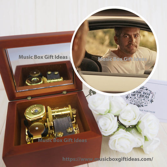Personalized Fast and Furious Soundtrack See You Again Sankyo 18-Note Music Box Gift (Wooden Clockwork) – Music Box Gift Ideas