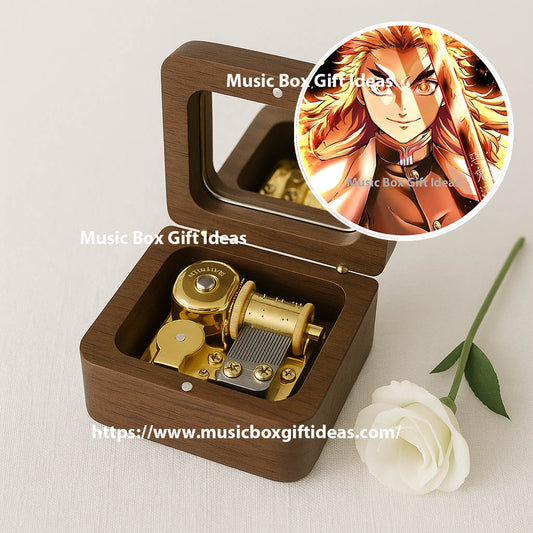Demon Slayer Soundtrack Homura Sankyo 18-Note Music Box Gift (Wooden Clockwork) – Music Box Gift Ideas