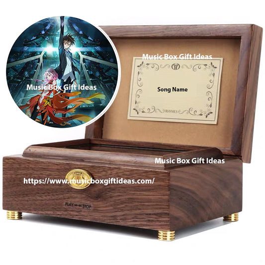 Personalised Guilty Crown Egoist Departures Anata ni Okuru Ai no Uta 30-Note Wind-Up Music Box Gift (Wooden) - Music Box Gift Ideas