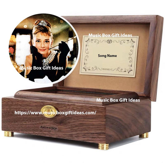 River 30-Note Wind-Up Music Box Gift (Wooden) - Music Box Gift Ideas