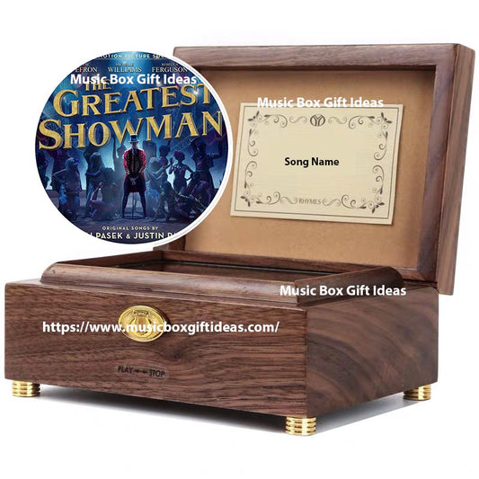 Personalized The Greatest Showman A Million Dreams 30-Note Wind-Up Music Box Gift (Wooden) - Music Box Gift Ideas