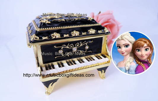 Piano Jewelry Music Box Frozen Let It Go Sankyo 18-Note Clockwork Gift - Music Box Gift Ideas