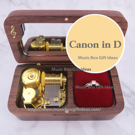 Johann Pachelbel Canon in D Classical Music18-Note Jewelry Music Box Gift (Wooden Clockwork) - Music Box Gift Ideas