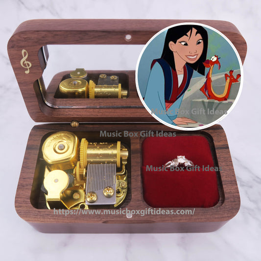 Disney Mulan Reflection 18-Note Jewelry Music Box Gift (Wooden Clockwork) - Music Box Gift Ideas
