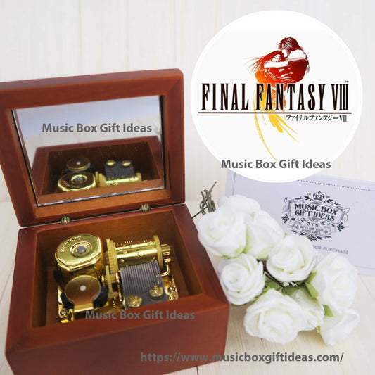 Final Fantasy Soundtrack Eyes On Me 18-Note Music Box Gift (Wooden Clockwork) - Music Box Gift Ideas