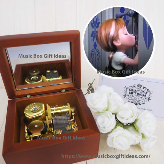 Disney Frozen Soundtrack Do You Want to Build a Snowman 18-Note Music Box Gift (Wooden Clockwork) - Music Box Gift Ideas