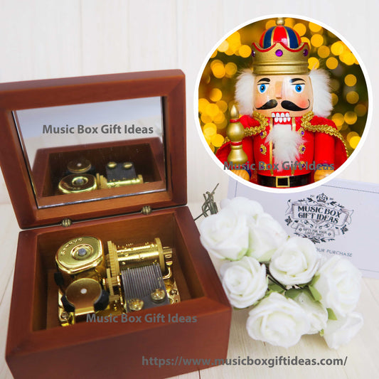 Disney Nutcracker Soundtrack Sugar Plum Fairy 18-Note Music Box Gift (Wooden Clockwork) - Music Box Gift Ideas