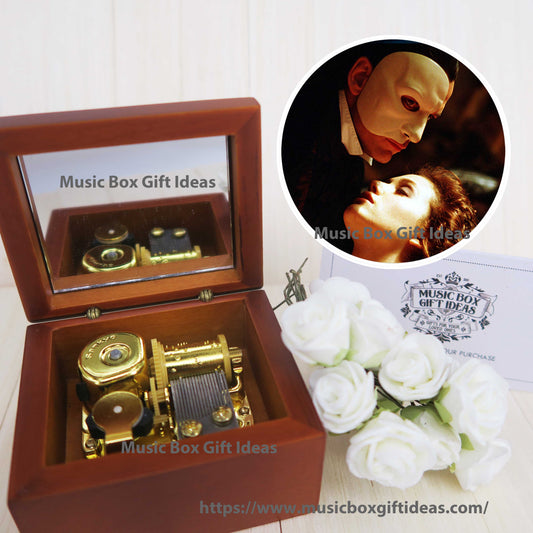 Musical The Phantom of the Opera Theme Soundtrack 18-Note Music Box Gift (Wooden Clockwork) - Music Box Gift Ideas