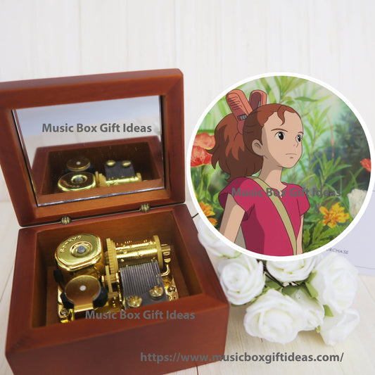 The Secret World of Arrietty Summertime from Studio Ghibli 18-Note Music Box Gift (Wooden Clockwork) - Music Box Gift Ideas