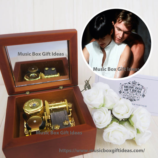 Unchained Melody from Ghost Soundtrack 18-Note Music Box Gift (Wooden Clockwork) - Music Box Gift Ideas