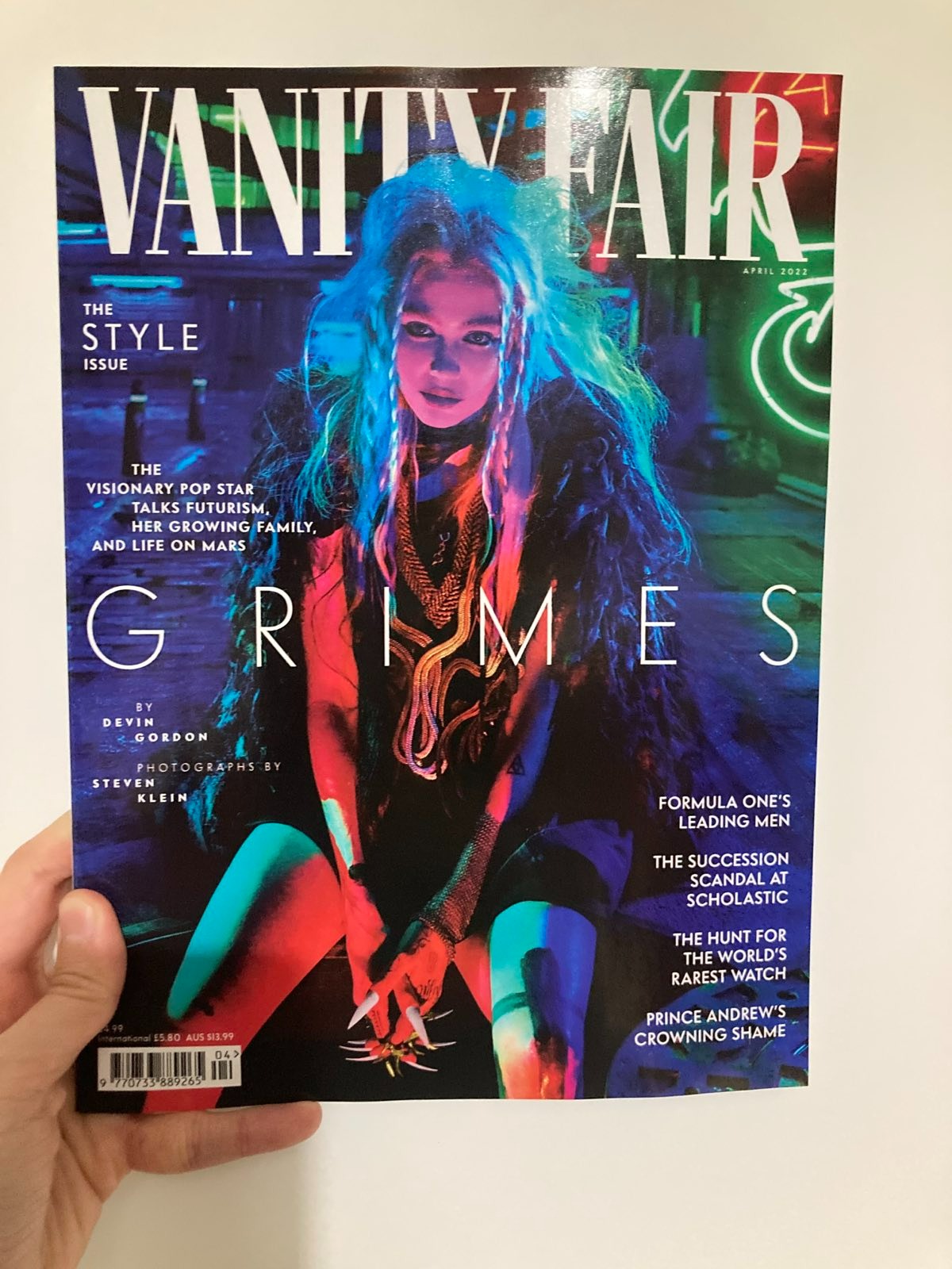 Grimes Vanity Fair UK Apr 2022 Magazine Cover
