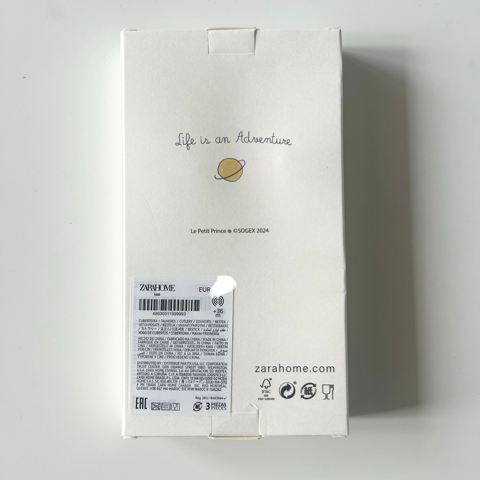 Zara Kids Home The Little Prince 3 Pieces Cutlery Gift for Babies Toddlers 36M+