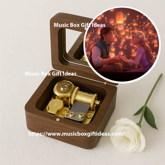 Disney Tangled Soundtrack I See The Light 18-Note Music Box Gift (Wooden Clockwork) - Music Box Gift Ideas