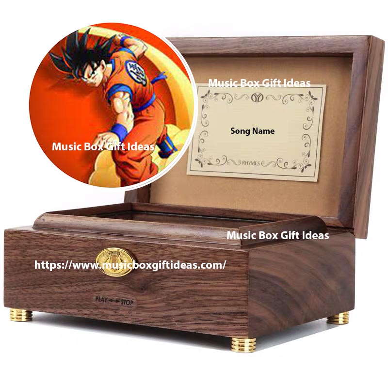 Personalized Anime Dragon Ball Hero's Flute 30-Note Wind-Up Music Box Gift (Wooden) - Music Box Gift Ideas
