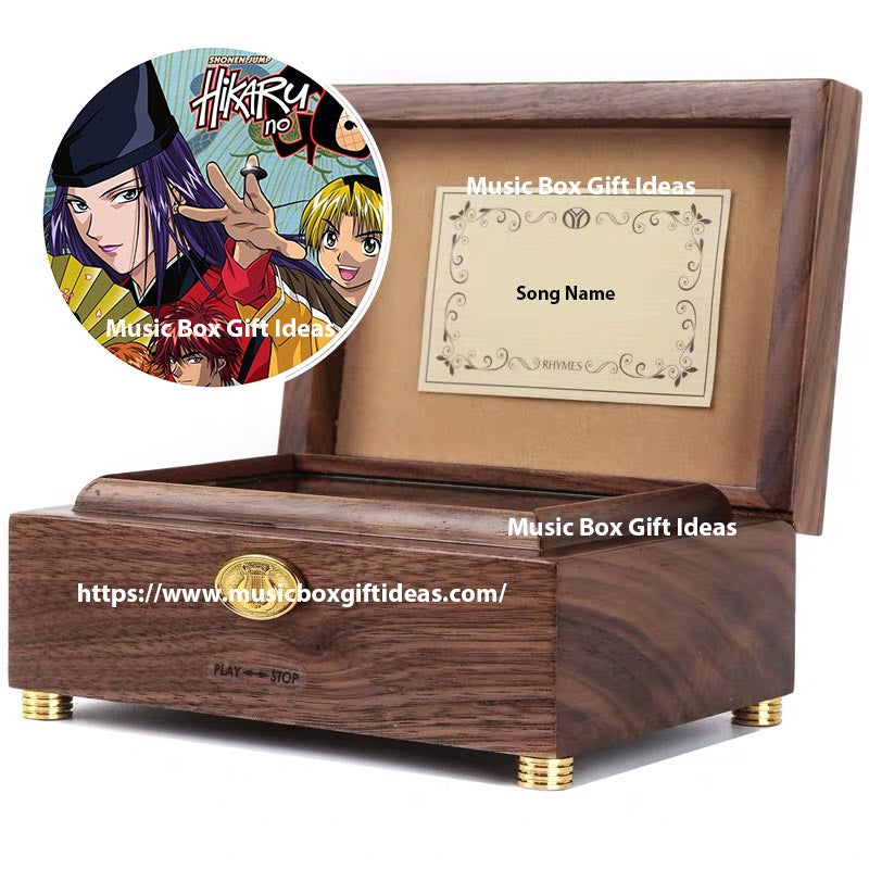 Personalised Anime Hikaru no Go Get Over 30-Note Wind-Up Music Box Gift (Wooden) - Music Box Gift Ideas