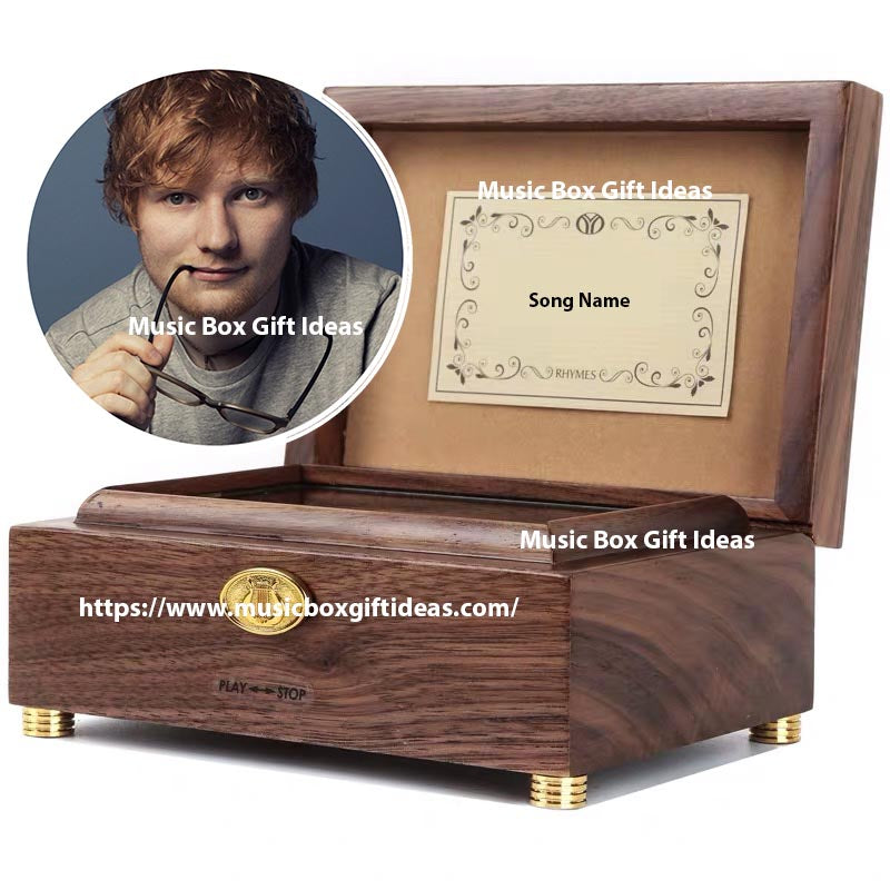 Ed Sheeran Perfect 30-Note Wind-Up Music Box Gift (Wooden) - Music Box Gift Ideas