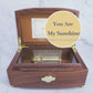 Personalized You Are My Sunshine 30-Note Wind-Up Music Box Gift (Wooden)