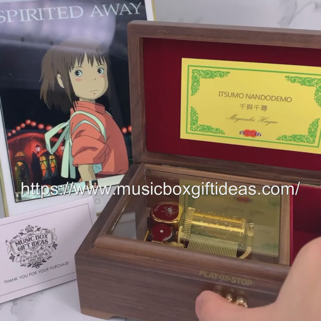 Spirited Away Always With Me from Studio Ghibli 30-Note Wind-Up Music Box Gift (Wooden) - Music Box Gift Ideas