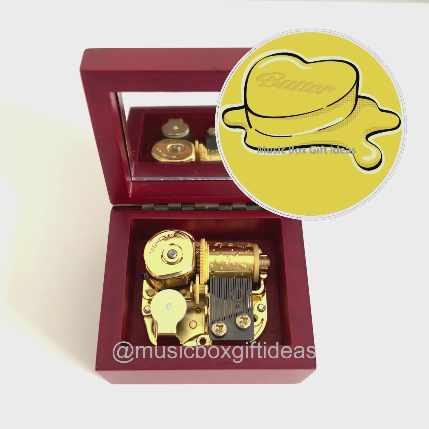 Personalized BTS Butter 18-Note Jewelry Music Box Gift (Wooden