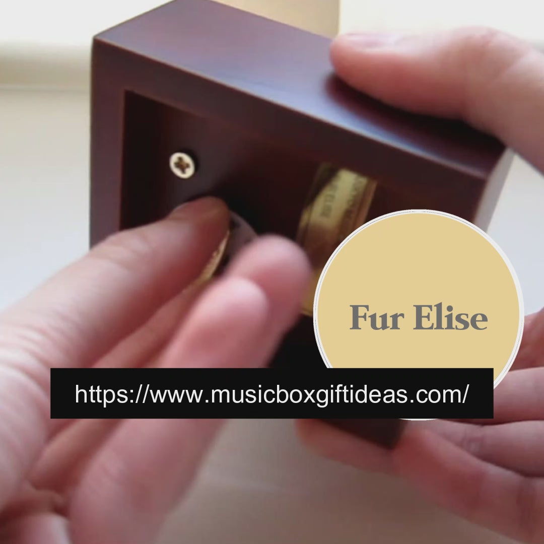 Beethoven Fur Elise Sankyo 18-Note Windup Music Box Gift – Music