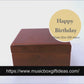 Personalized Happy Birthday Sankyo 18-Note Music Box Gift (Wooden Clockwork)
