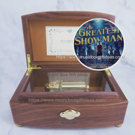Personalized The Greatest Showman A Million Dreams 30-Note Wind-Up Music Box Gift (Wooden) - Music Box Gift Ideas