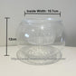 Transparent Round Plastic Vase Best for Indoor Hydroponic Plants with Net Pot 15.1cm 10.7cm Width - Music Box Gift Ideas