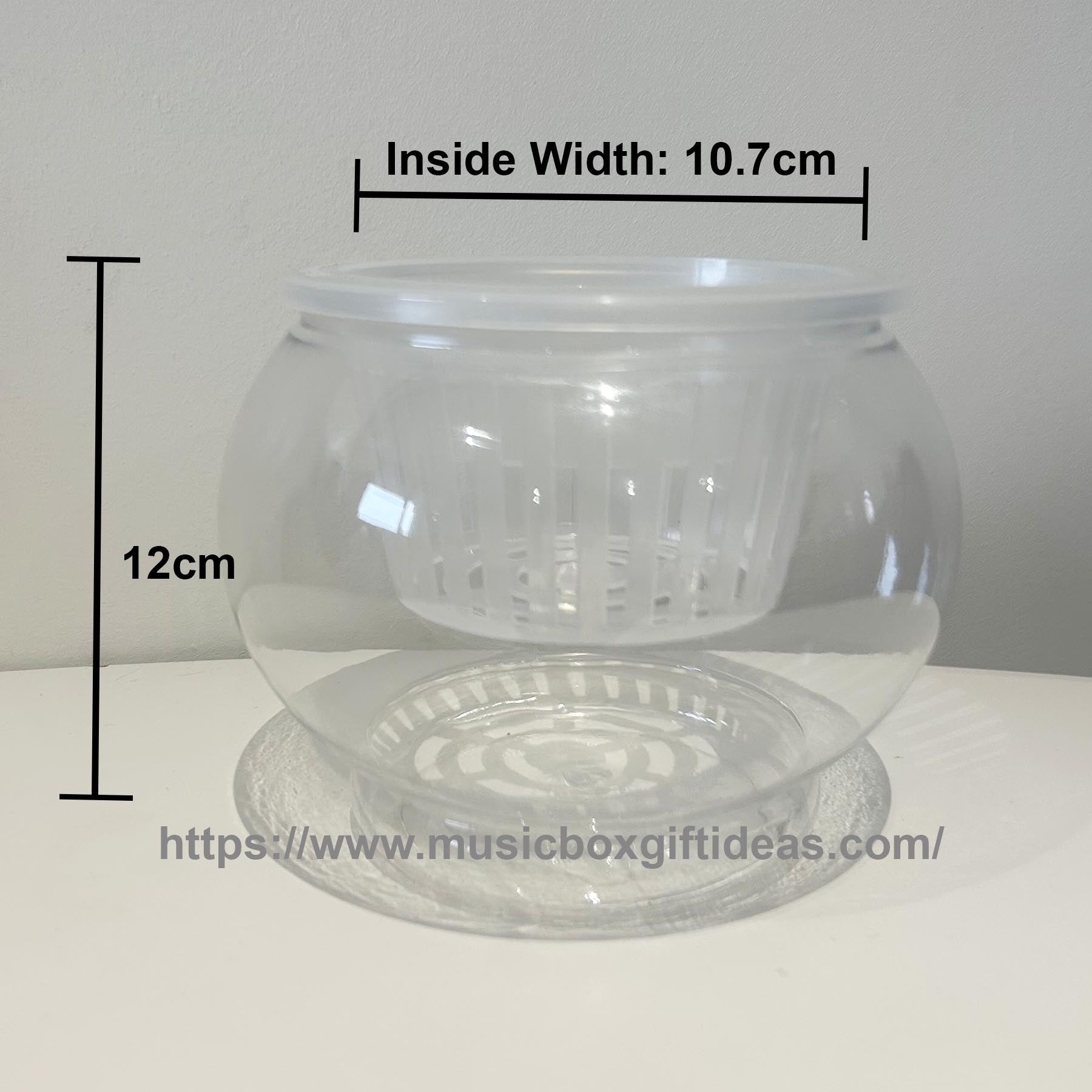 clear plastic containers for plants Transparent Round Plastic Vase Best for Indoor Hydroponic Plants with – Music Box Gift Ideas