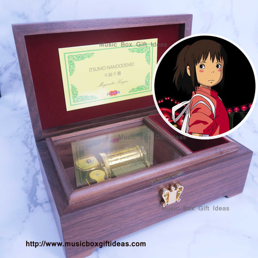 Spirited Away Always With Me from Studio Ghibli 30-Note Wind-Up Music Box Gift (Wooden) - Music Box Gift Ideas