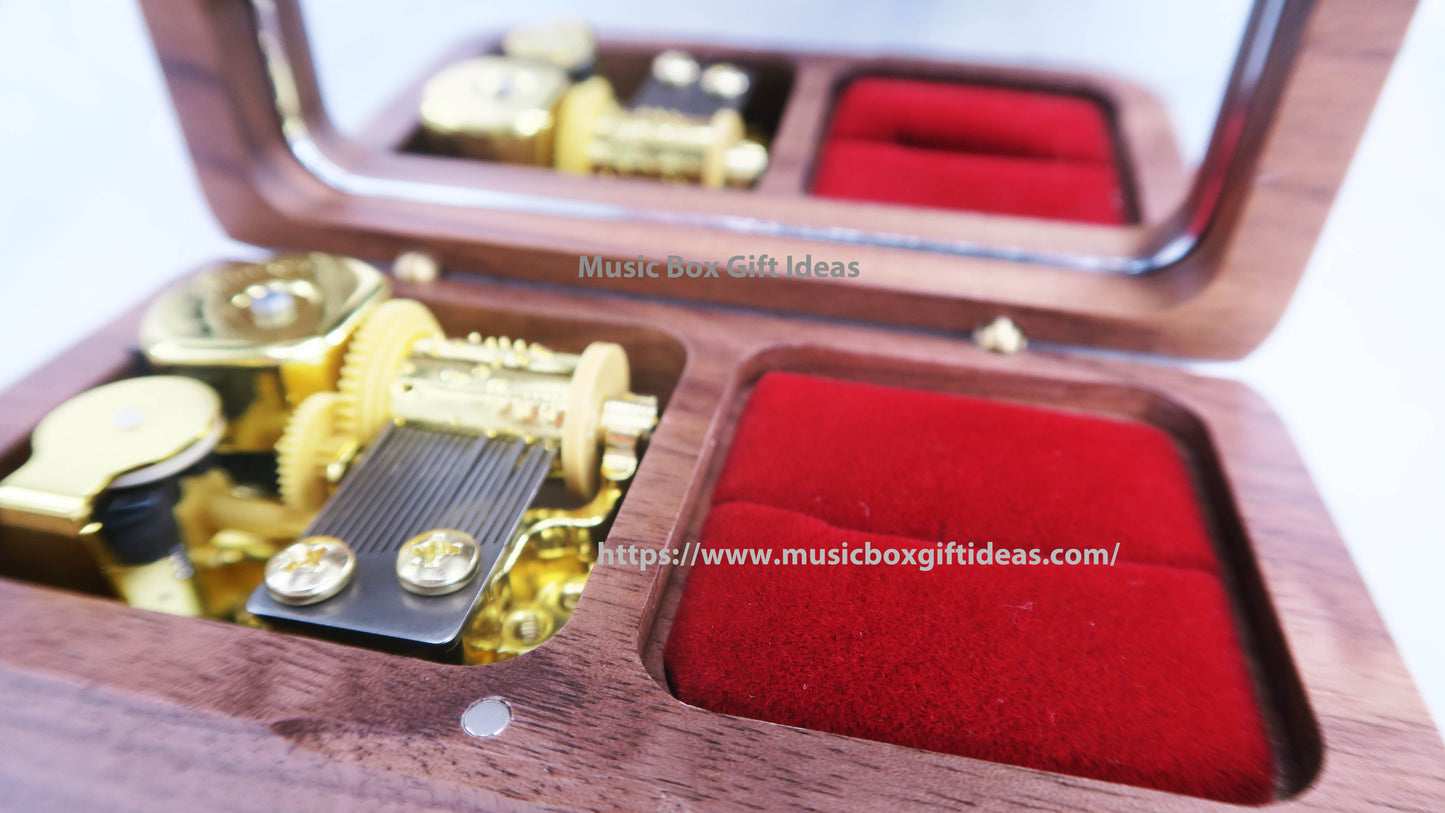 Disney Moana How Far I'll Go 18-Note Jewelry Music Box Gift (Wooden Clockwork) - Music Box Gift Ideas