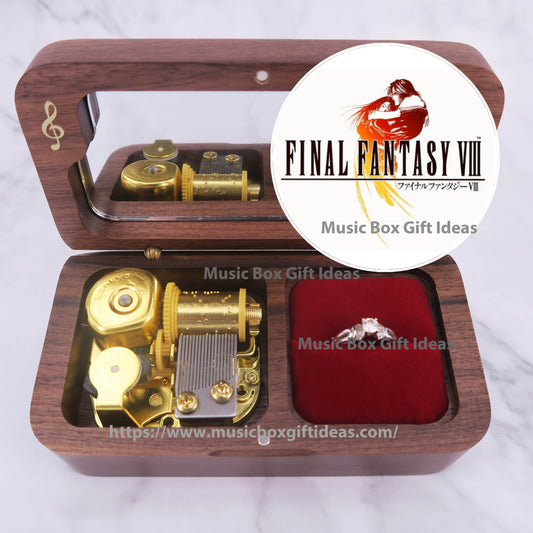 Final Fantasy Soundtrack Eyes On Me 18-Note Jewelry Music Box Gift (Wooden Clockwork) - Music Box Gift Ideas