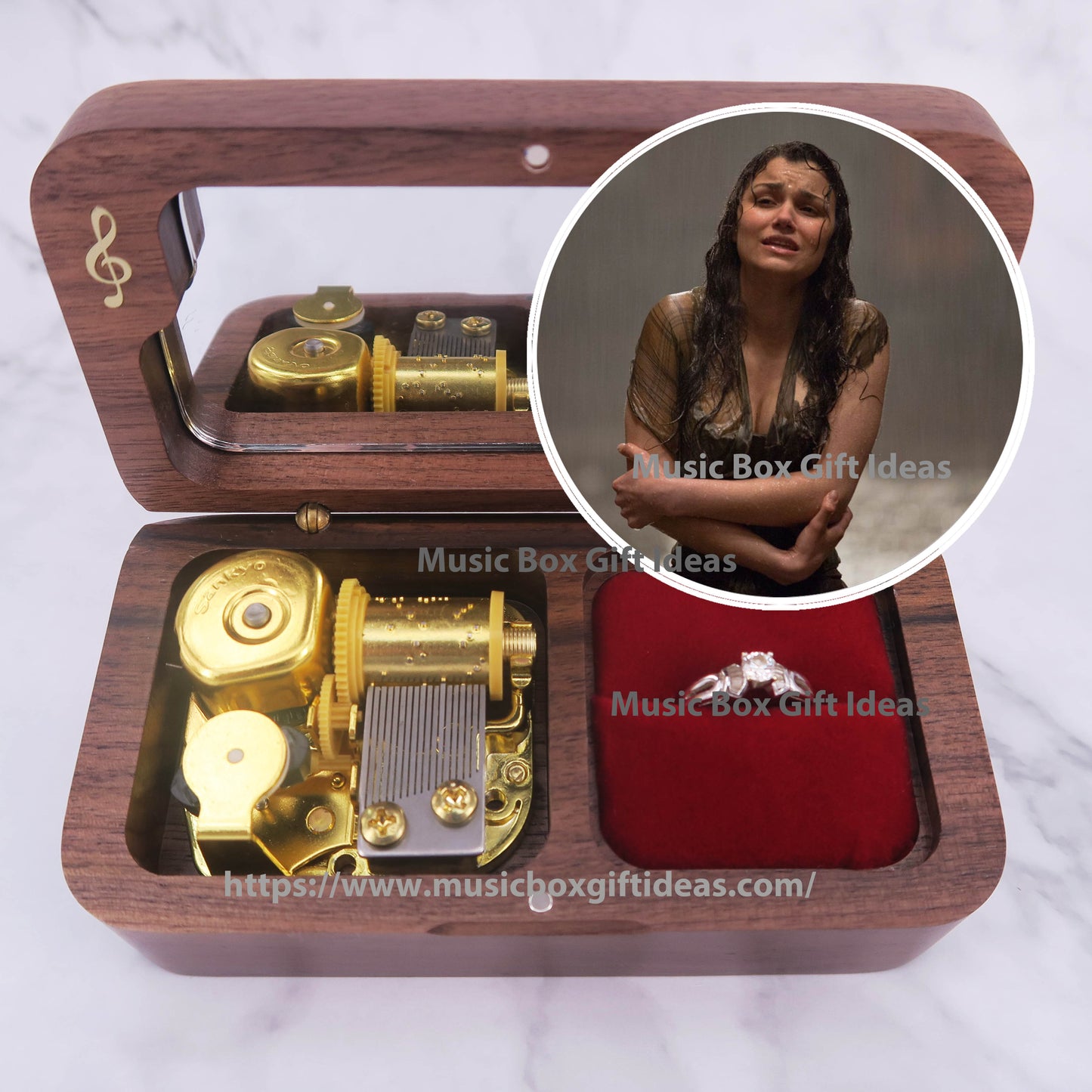 Personalized Les Misérables Soundtrack On My Own Éponine 18-Note Jewelry Music Box Gift (Wooden Clockwork) - Music Box Gift Ideas