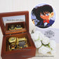 Case Closed Detective Conan Main Theme Soundtrack 18-Note Music Box Gift (Wooden Clockwork) - Music Box Gift Ideas