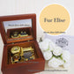 Beethoven Fur Elise Classical Music 18-Note Music Box Gift (Wooden Clockwork) - Music Box Gift Ideas