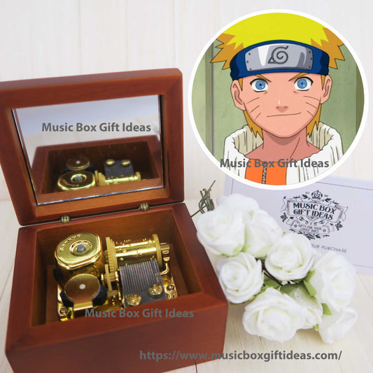 Naruto Soundtrack Hotaru No Hikari Sankyo 18-Note Music Box Gift (Wooden Clockwork) - Music Box Gift Ideas