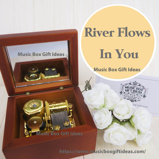 Soundtrack River Flows In You by Yiruma 18-Note Music Box Gift Twilight (Wooden Clockwork) - Music Box Gift Ideas