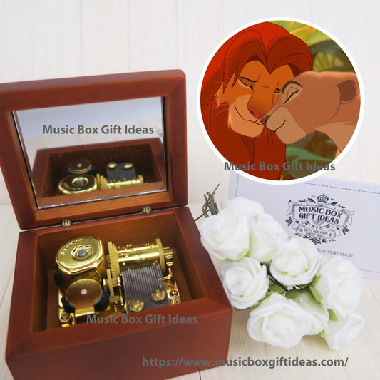 Disney The Lion King Can You Feel The Love Tonight 18-Note Music Box Gift (Sankyo Wooden Clockwork) - Music Box Gift Ideas