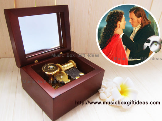 Musical The Phantom of the Opera All I Ask of You 18-Note Music Box Gift (Wooden Clockwork) - Music Box Gift Ideas