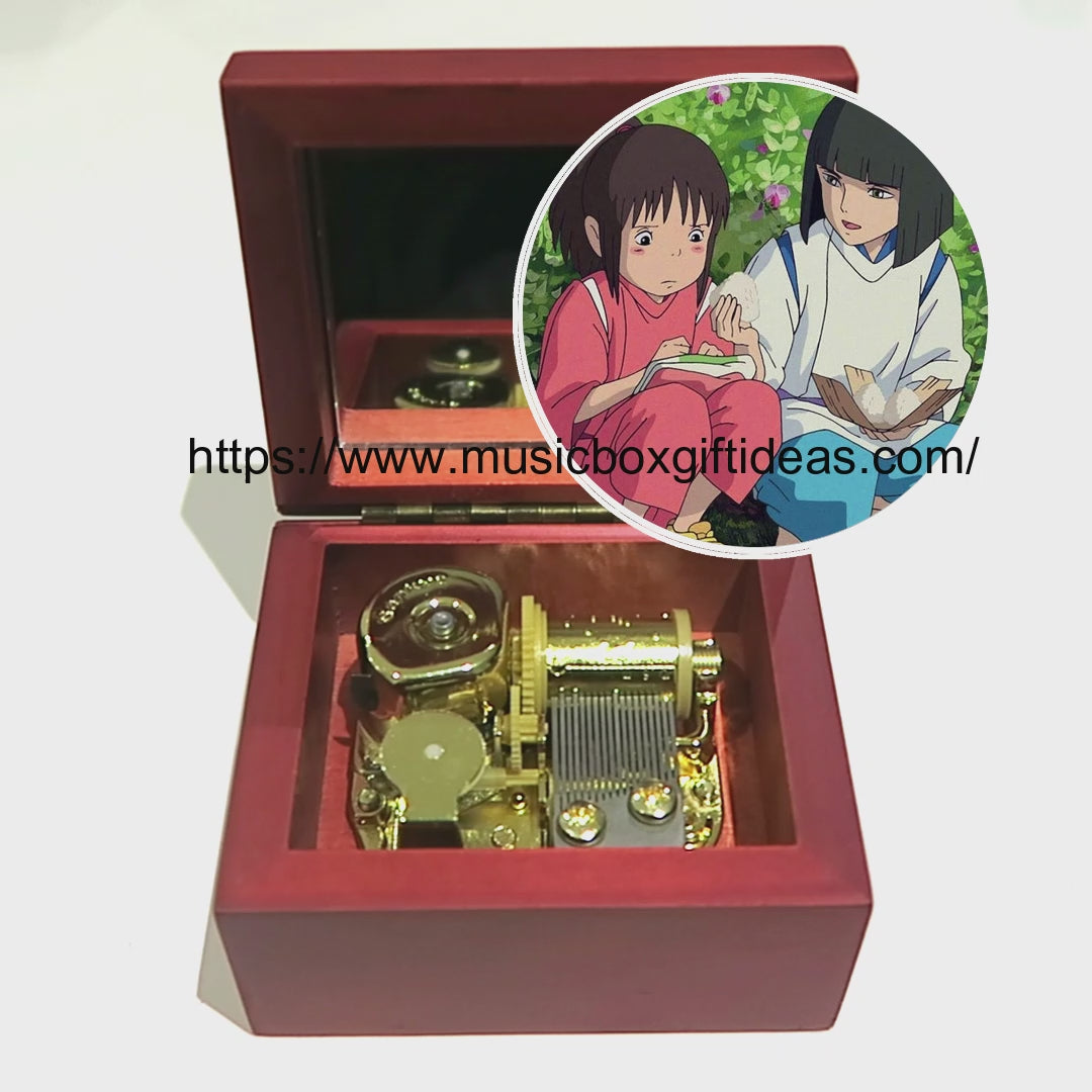 Spirited Away Reprise from Studio Ghibli Sankyo 18-Note Music Box Gift (Wooden Clockwork) – Music Box Gift Ideas