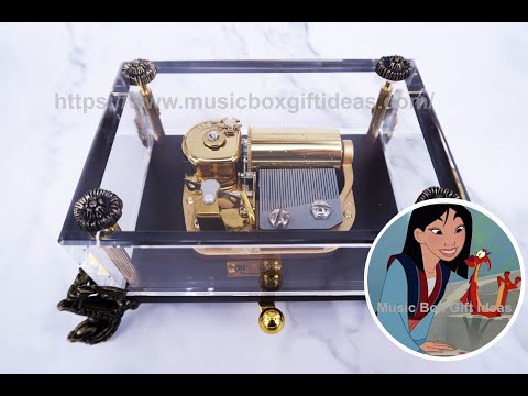 Disney Mulan Reflection 30-Note Wind-Up Music Box Gift (Glass) - Music Box Gift Ideas